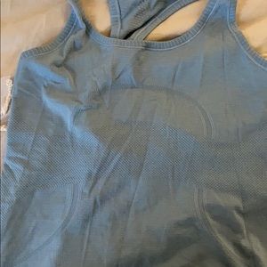 Blue lulu lemon tank top